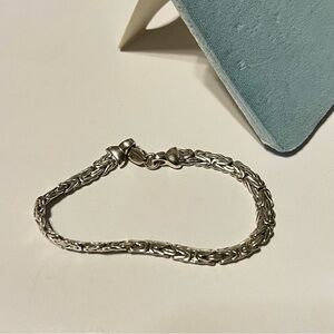 Vintage ALF Sterling Silver - 6mm Byzantine Chain Bracelet